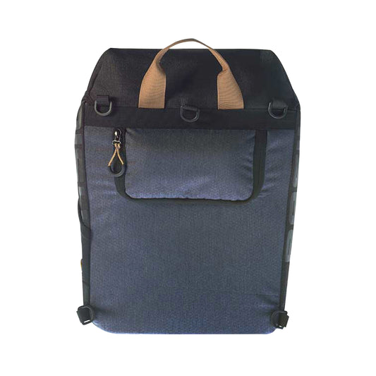 Sacoche arrière sac à dos vélo latérale Basil miles droit-gauche système fixation hook-on waterproof 17l bleu-noir 44x14x31cm