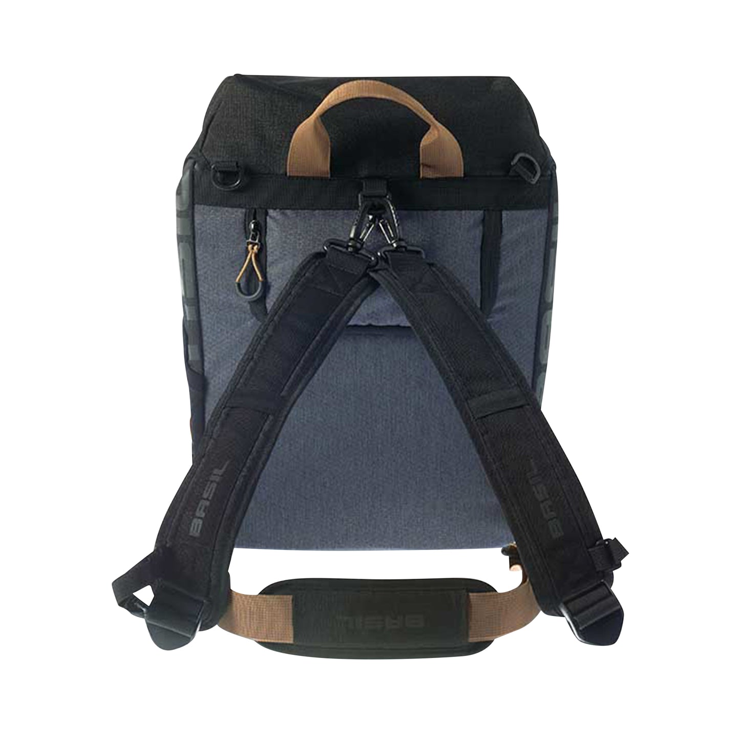Sacoche arrière sac à dos vélo latérale Basil miles droit-gauche système fixation hook-on waterproof 17l bleu-noir 44x14x31cm