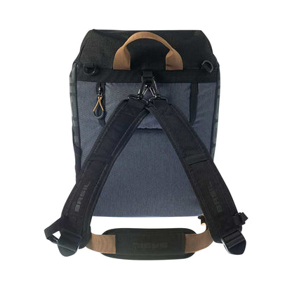 Sacoche arrière sac à dos vélo latérale Basil miles droit-gauche système fixation hook-on waterproof 17l bleu-noir 44x14x31cm