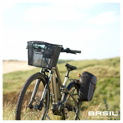 Sacoche arrière sac à dos vélo latérale Basil miles droit-gauche système fixation hook-on waterproof 17l bleu-noir 44x14x31cm