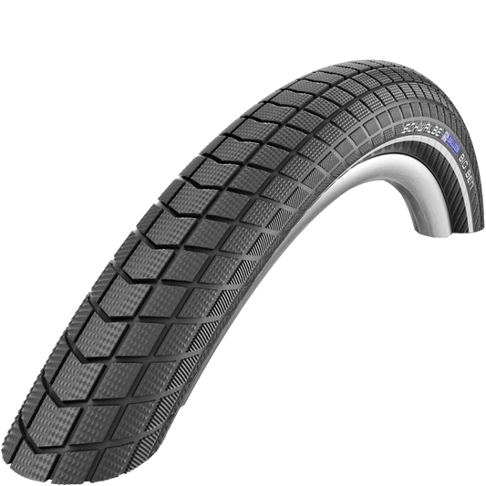 Urban E-Bike MTB Tire 27.5 X 2.00 Schwalbe Big Ben Plus Black TR (50-584) (650B) Green-Guard Reinforcement Reflex Sidewall E-50 E-Bike Approved