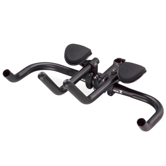 Time Trial Handlebar Extension 31.8-25.8 Black Matte Aluminum High Position with Armrests 475g