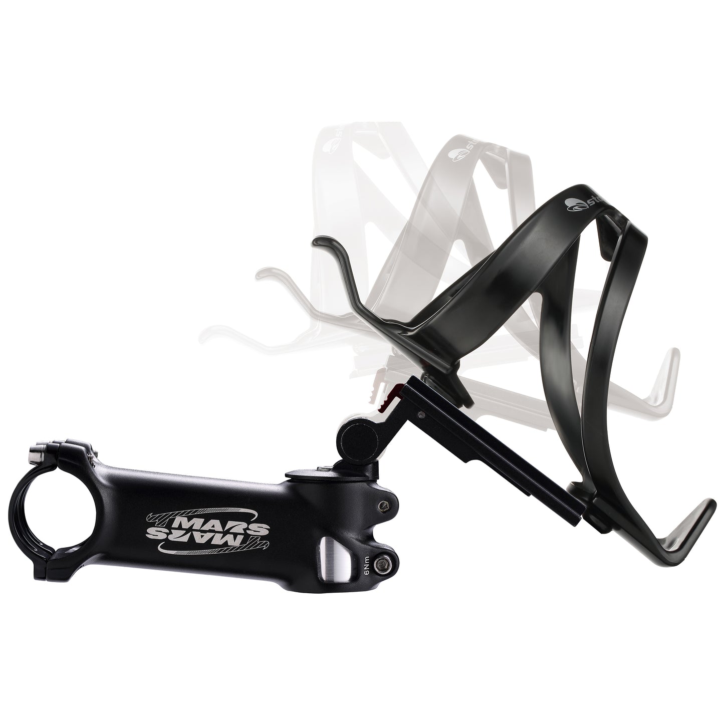 Fixation porte-bidon PCP bouchon potence ahead noir