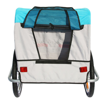 Remorque vélo enfant PCP 2 places bleue 45 kg
