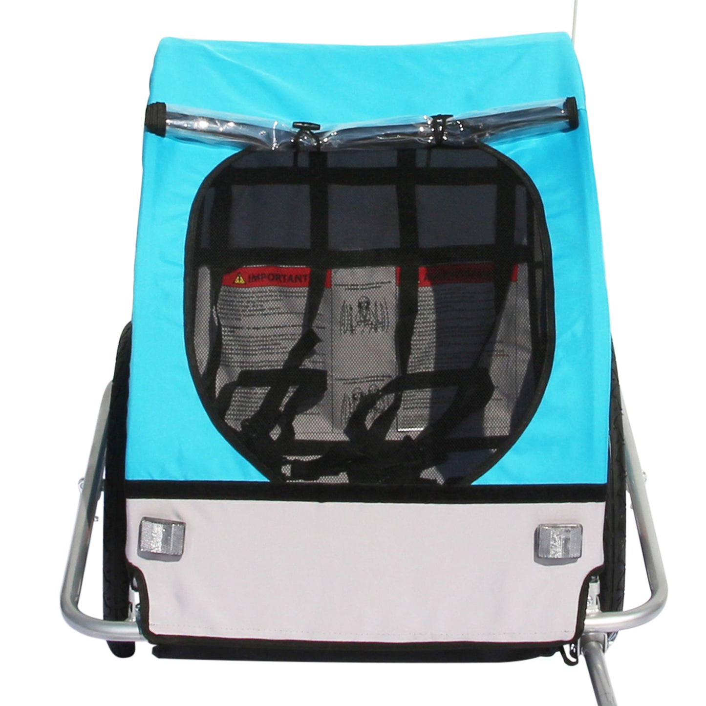 Remorque vélo enfant PCP 2 places bleue 45 kg