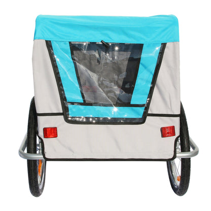 Remorque vélo enfant PCP 2 places bleue 45 kg