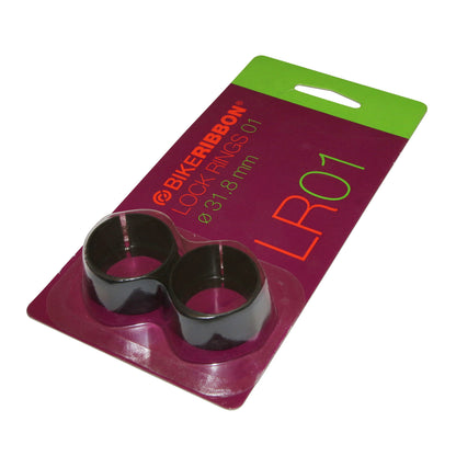 Handlebar tape finishing collars Bikeribbon 31.8 black pair