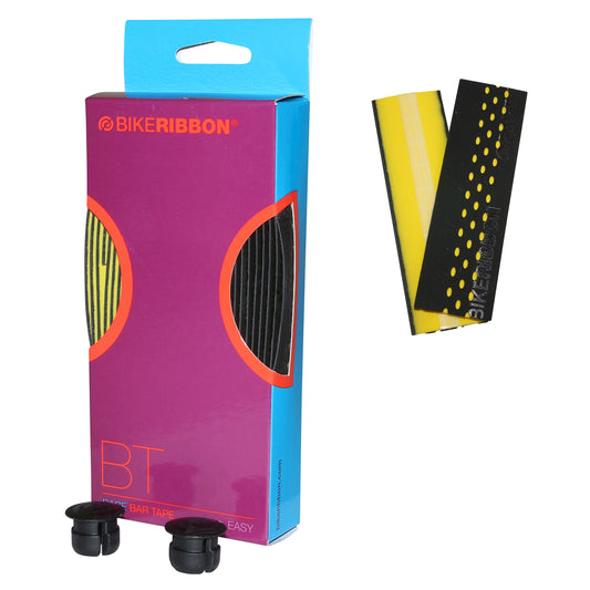 Bikeribbon Drop Handlebar Tape Black-Yellow