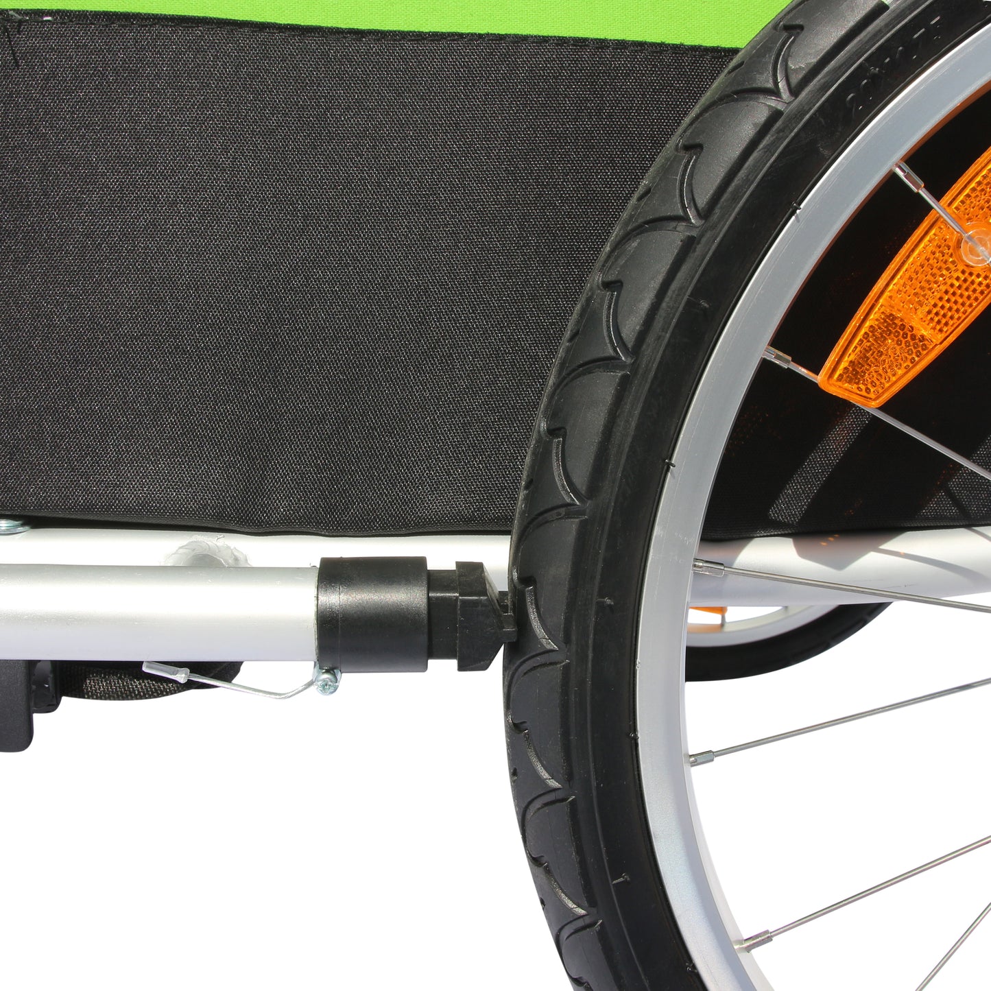 Remorque vélo enfant-poussette PCP alu verte 36 kg