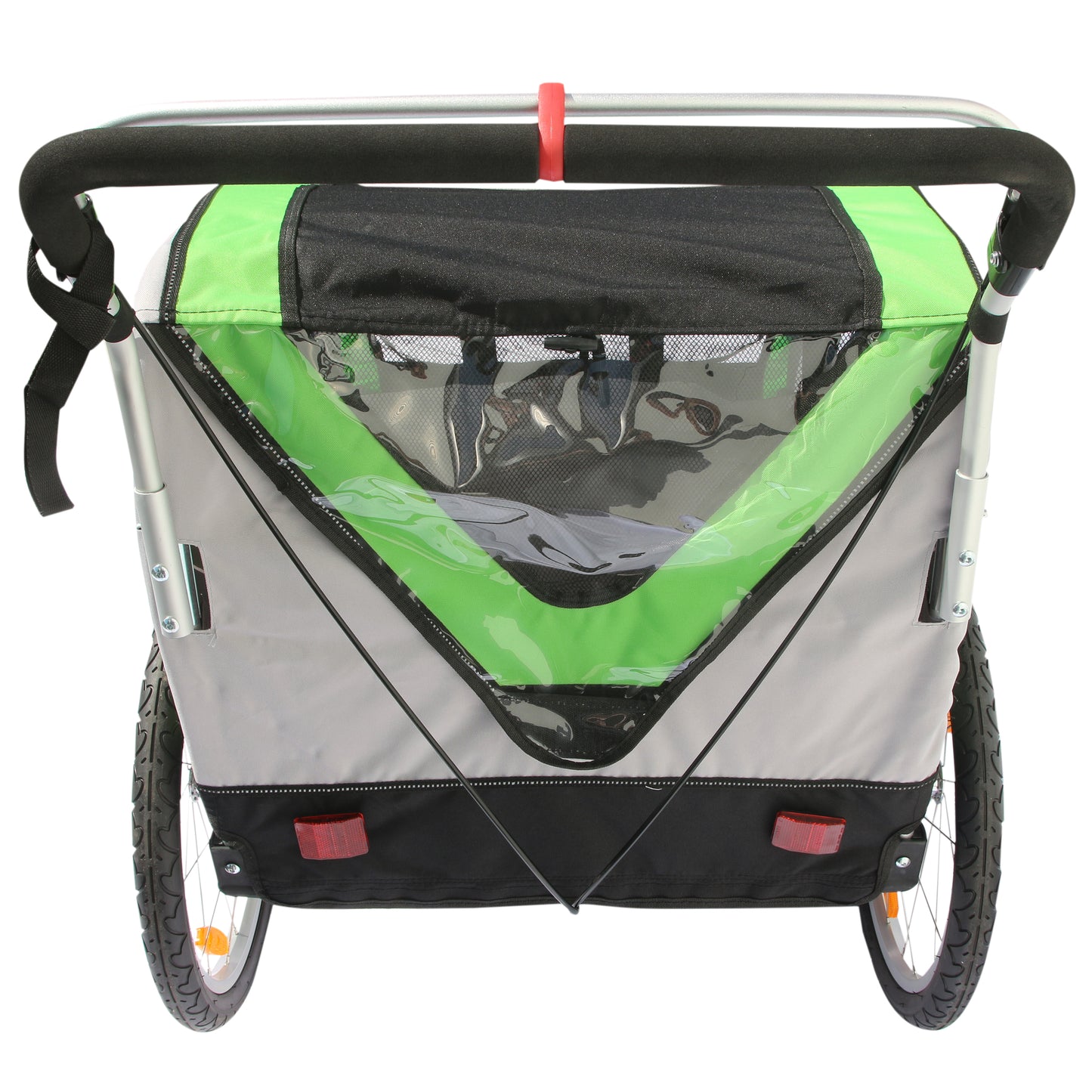 Remorque vélo enfant-poussette PCP alu verte 36 kg