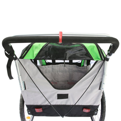 Remorque vélo enfant-poussette PCP alu verte 36 kg