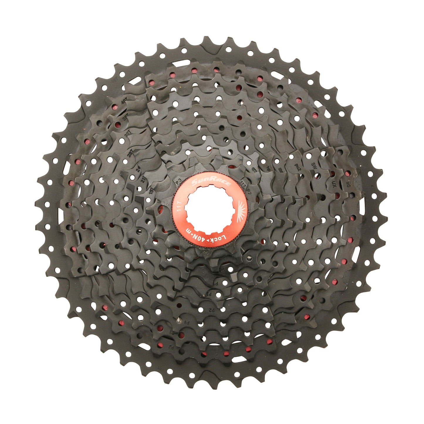 Cassette 11v. Sunrace mx8 11-46 VTT pour Shimano noir (11-13-15-18-21-24-28-32-36-40-46)