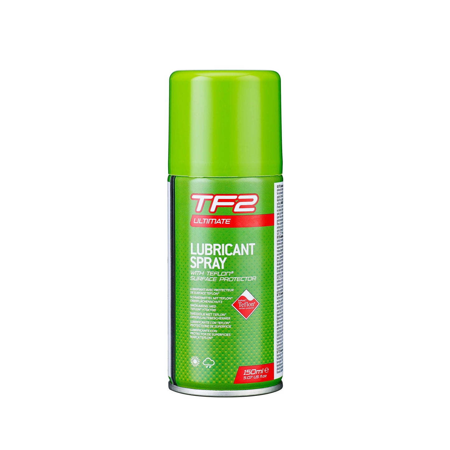 Lubrifiant vélo multi/usage Weldtite TF2 au téflon (aérosol 150 ml)