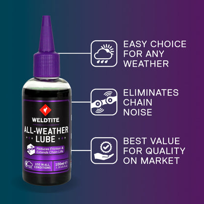 Lubrifiant vélo chaîne Weldtite all weather (100ml)
