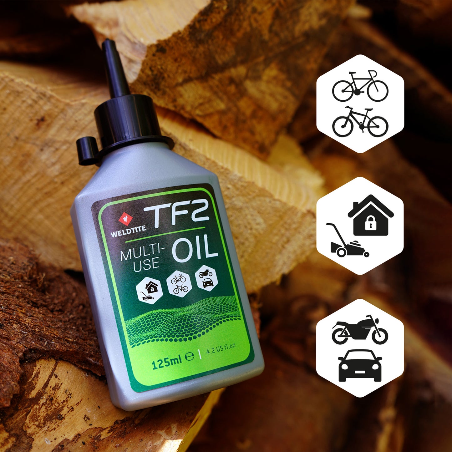 Lubrifiant vélo multi/usage Weldtite TF2 cycle oil (125ml)