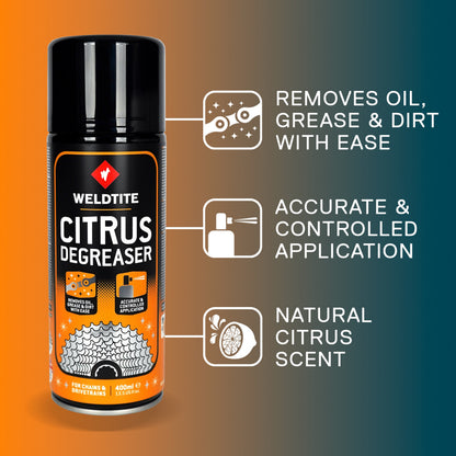Dégraissant Weldtite citrus pour transmission (aérosol 400ml)