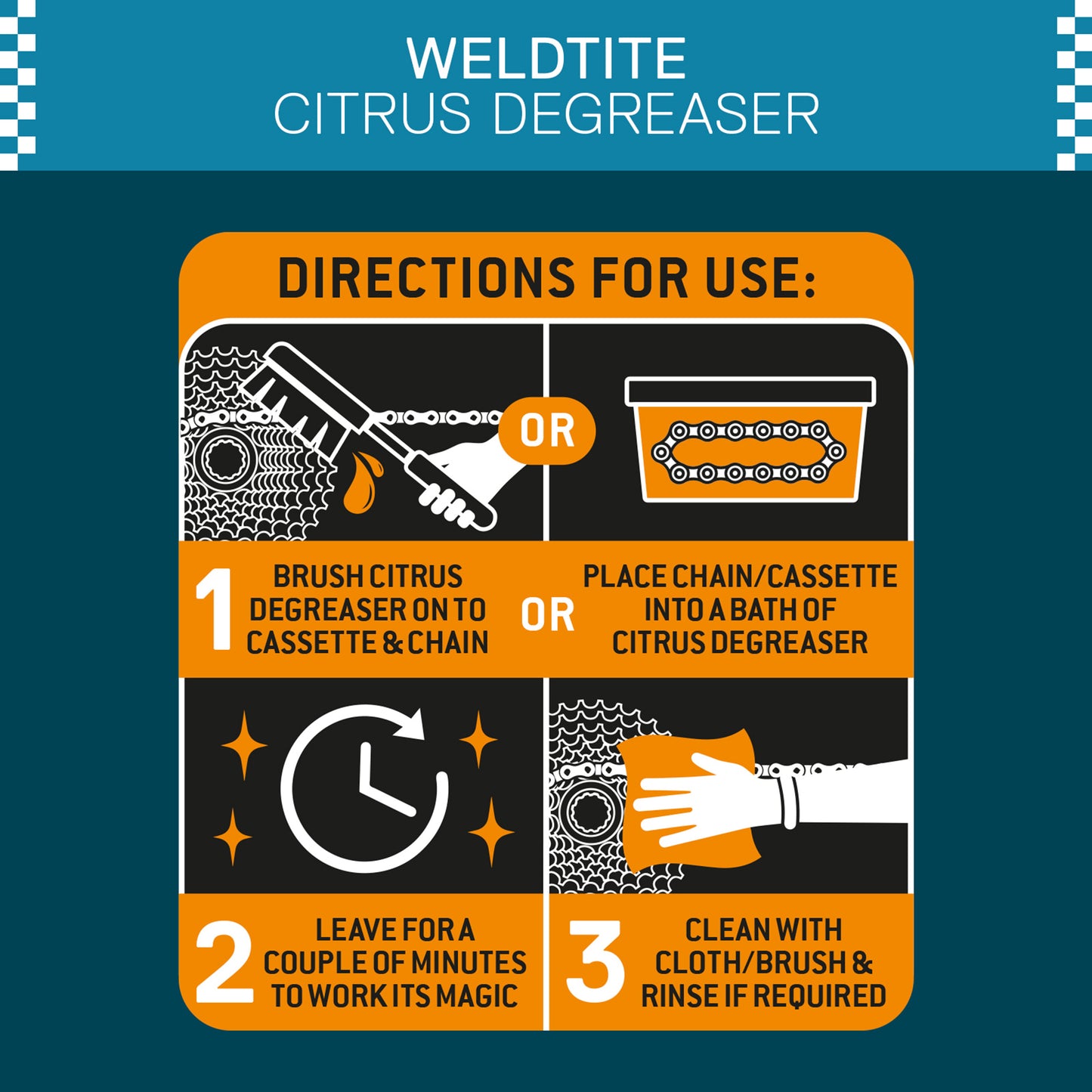 Weldtite Dirtwash Citrus Degreaser for Drivetrain (1L bottle)