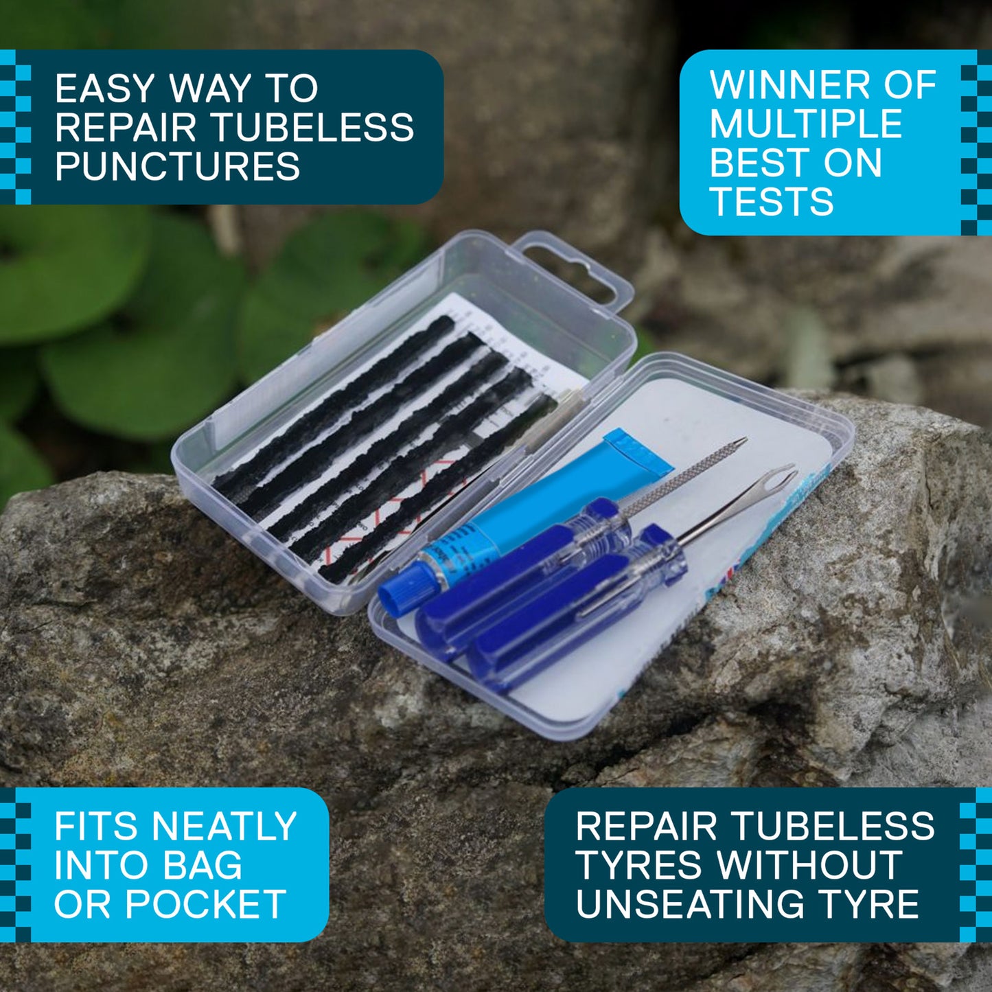 Weldtite Tubeless MTB Repair Kit External Plugs