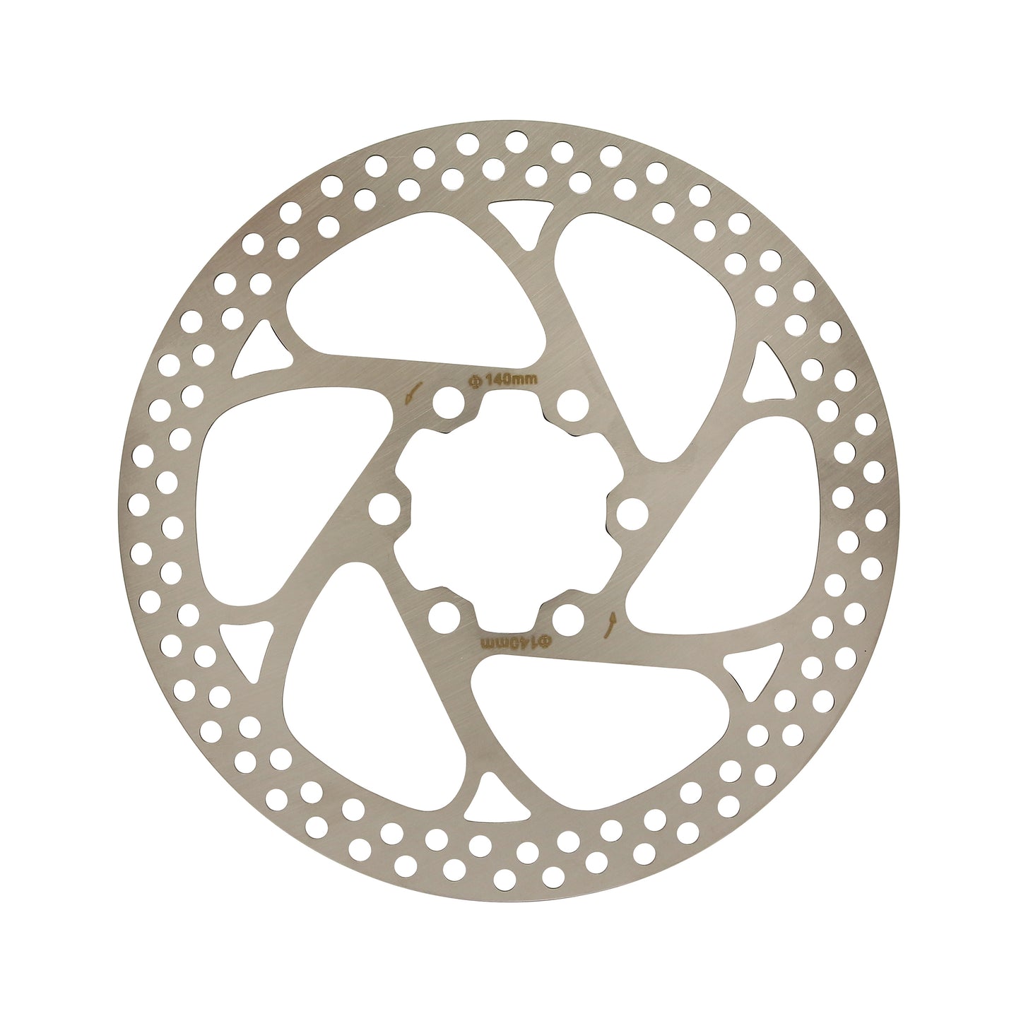 Disque de frein route VTT 6 trous Newton Brakco compatible Shimano et autres 140mm argent