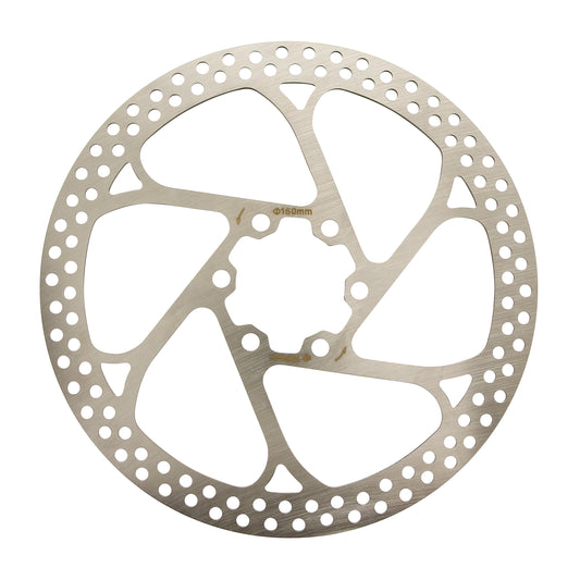 Disque de frein route VTT 6 trous Newton Brakco compatible Shimano et autres 160mm argent