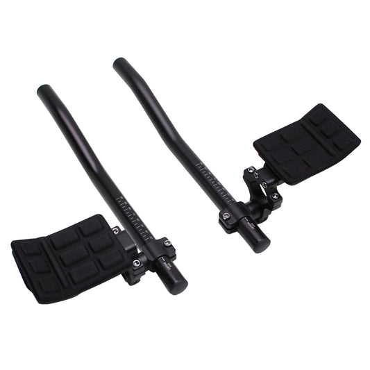 Aero Bar Extensions 31.8-25.8 Matte Black Aluminum Low Mount with Armrests