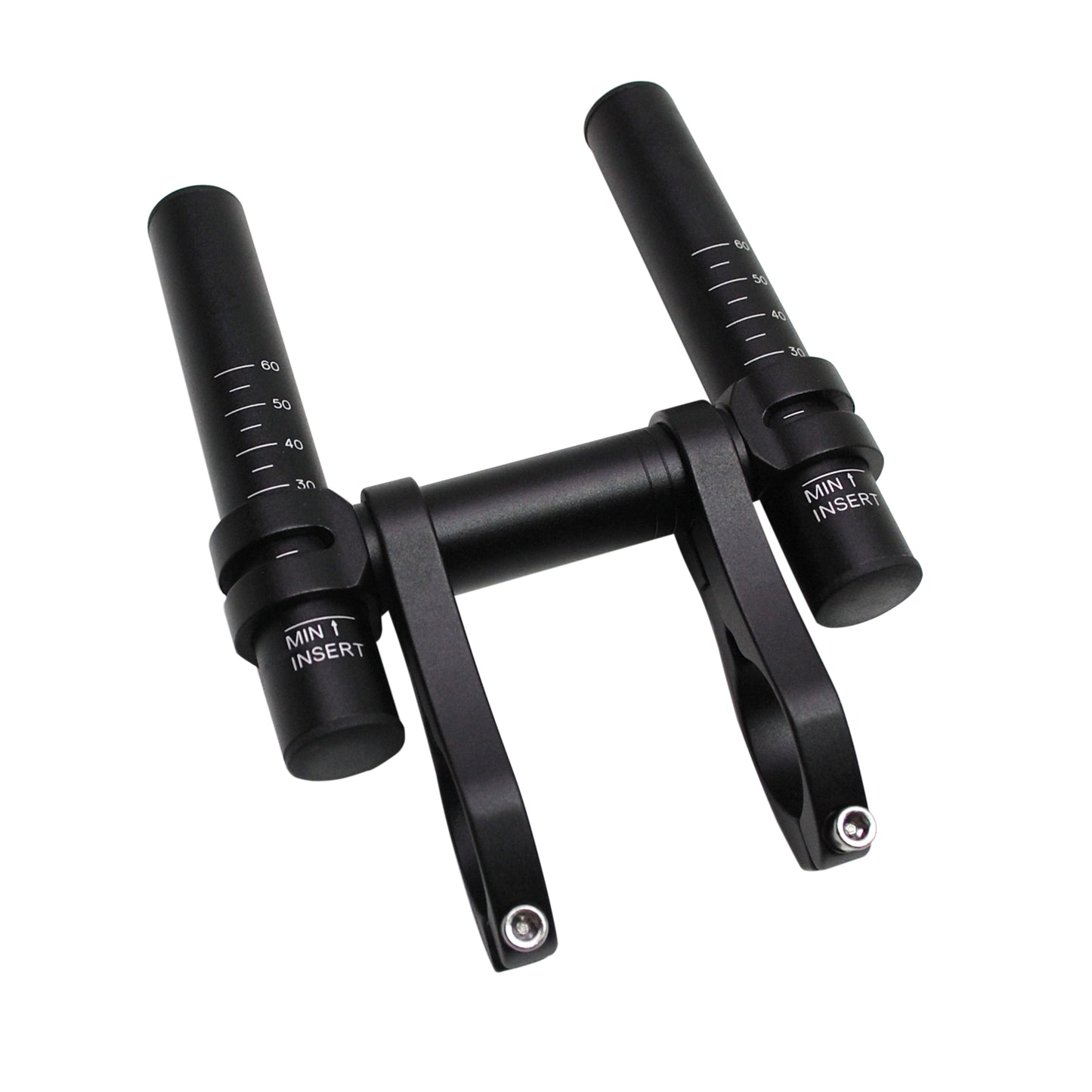 Time Trial Handlebar Extension 31.8-25.8 Matte Black Aluminum Mini-Sub8 Style 280g (pair)