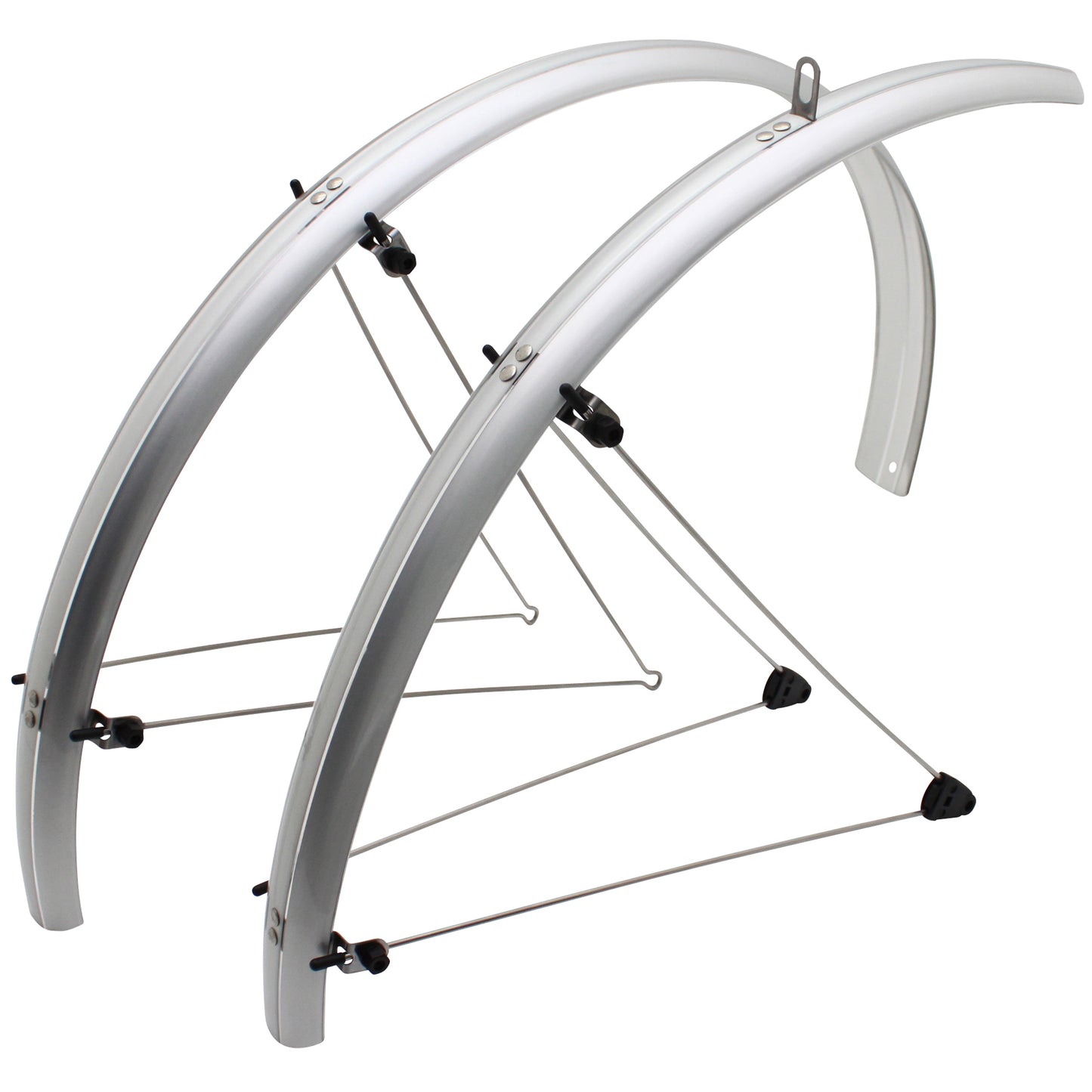 Garde-boue 28" Stronglight Road tringles 48 mm argent (paire)