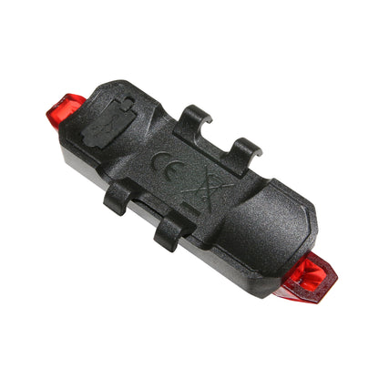 USB bike light kit lens on handlebar-seat post 5 LEDs 2 functions black PCP