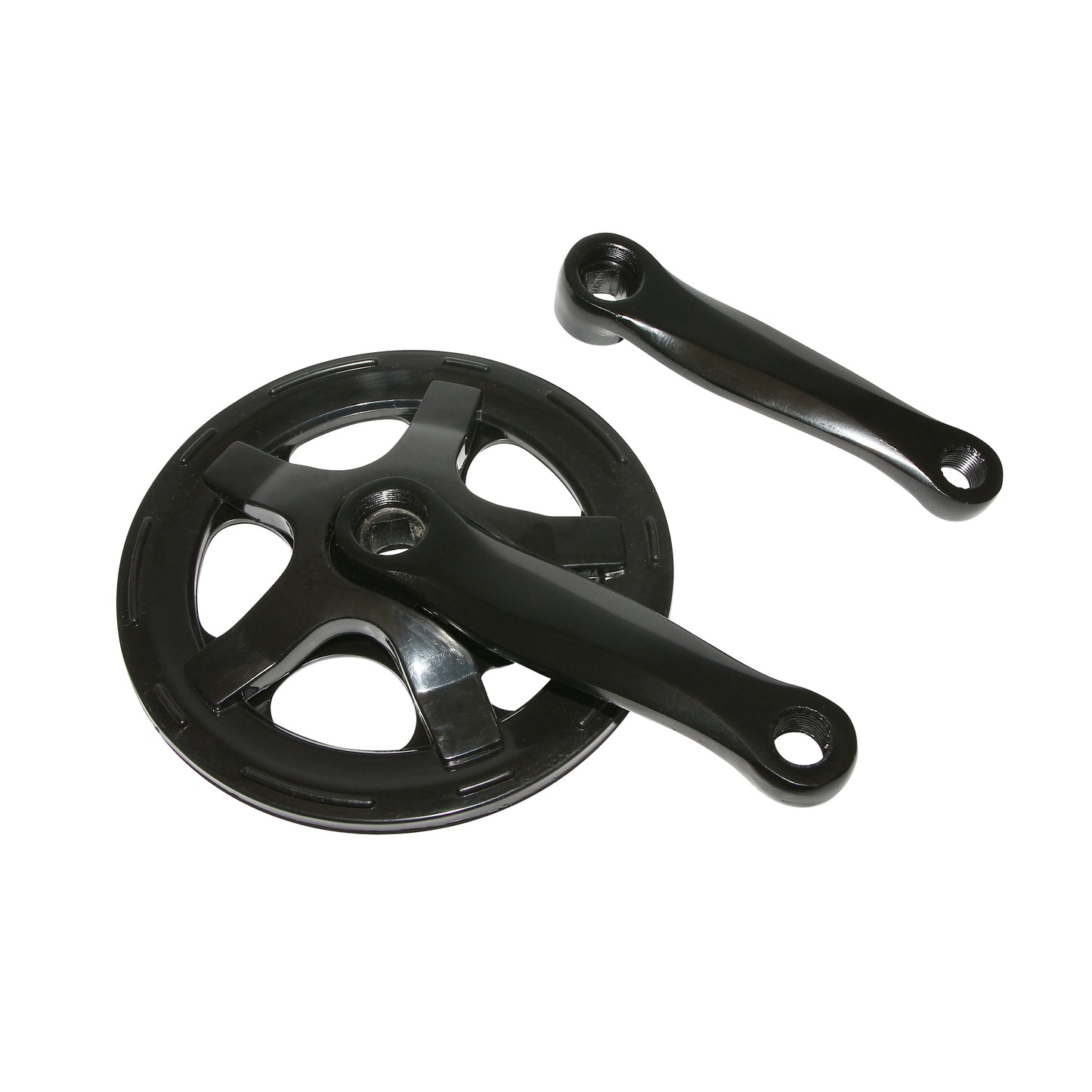 PCP mountain bike crankset, black steel, 127mm, 36-tooth chainring