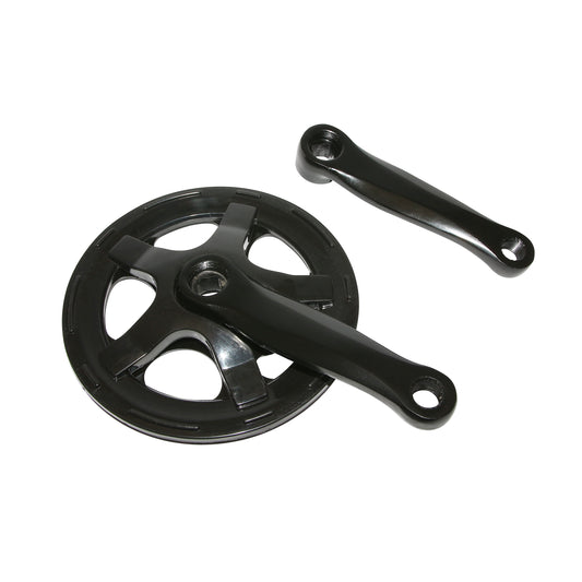 PCP mountain bike crankset, black steel, 127mm, 36-tooth chainring