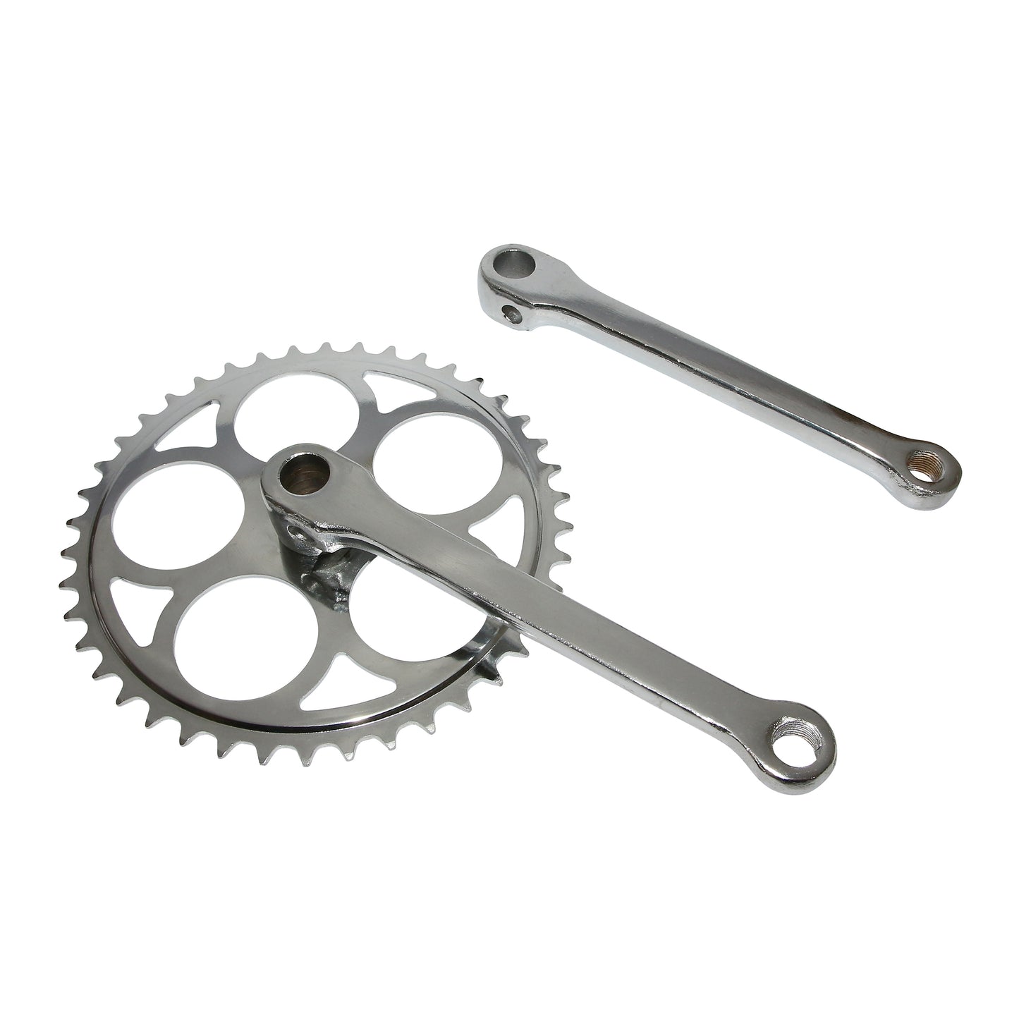 City crankset PCP chrome-plated steel cottered 165 chainring 46