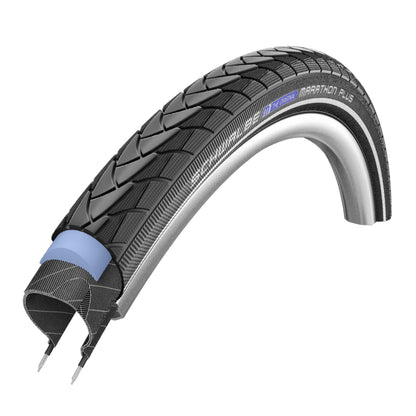 Pneu VTC Urbain 700 X 32 Schwalbe Marathon plus Noir TR (32-622) Renfort 5mm flanc Reflex Compatible VAE