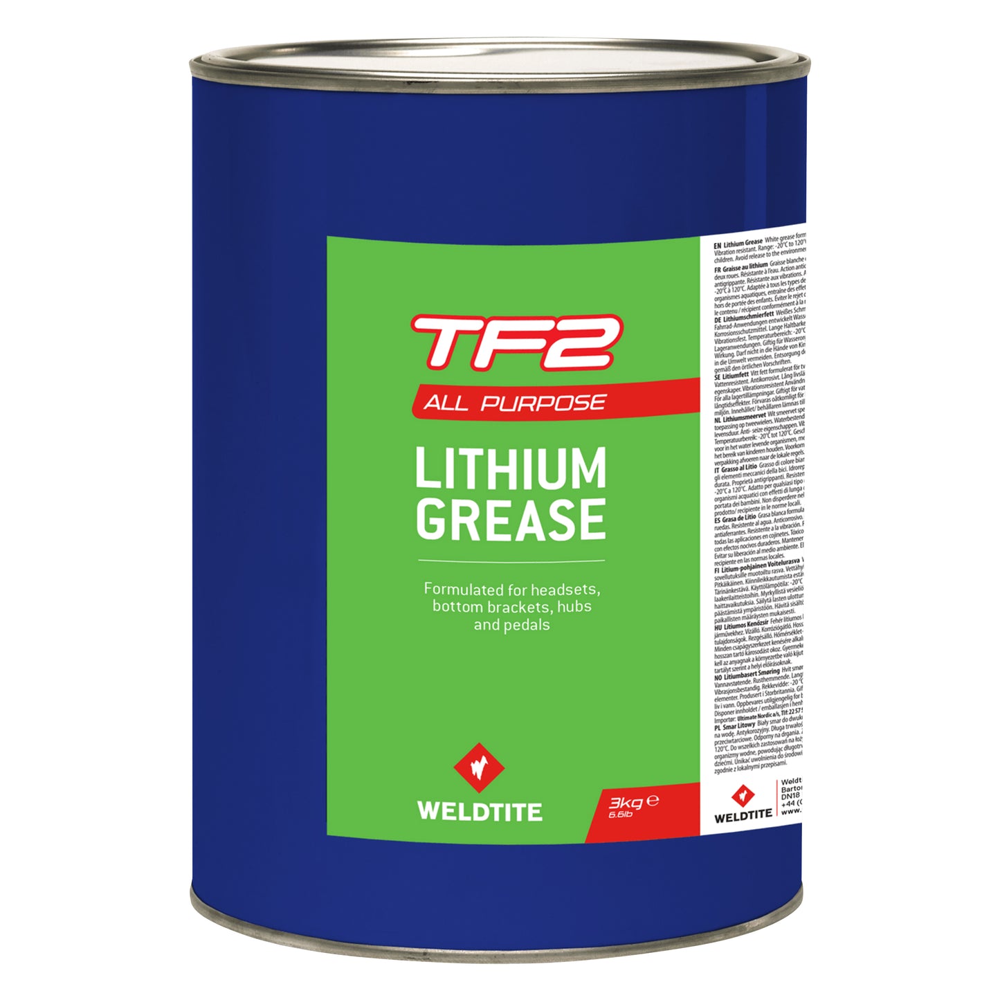 Graisse vélo Weldtite TF2 lithium (pot 3kg)
