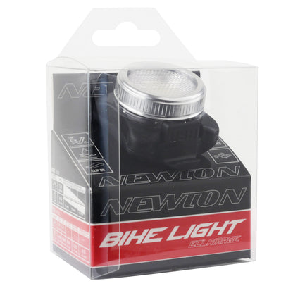 Eclairage vélo usb arrière sur tige de selle Newton light22at cob leds 30 lumens argent-noir