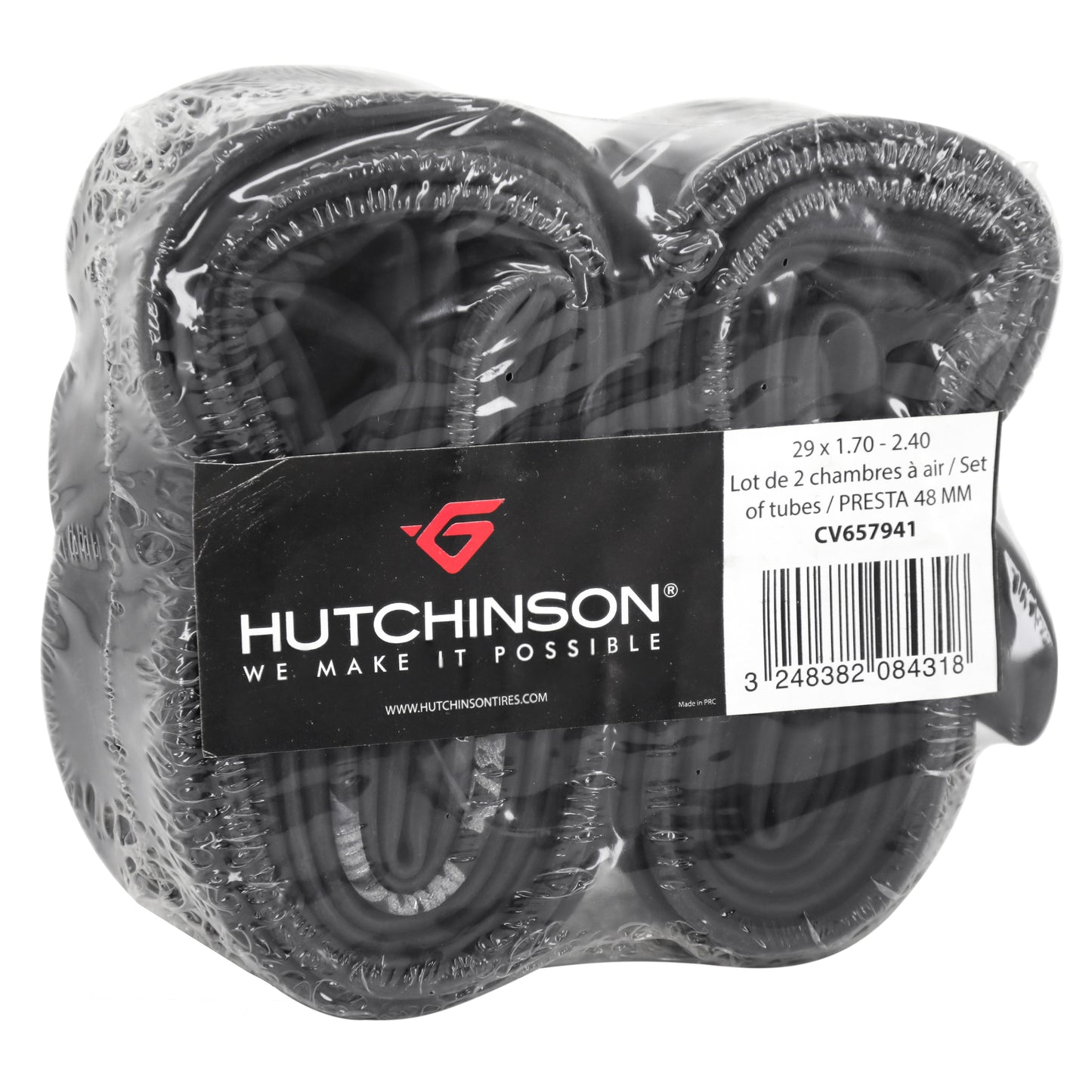 29 x 1.90-2.35 Hutchinson Presta 48mm Inner Tube (Pack of 2)