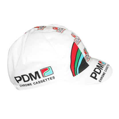 Casquette vélo équipe vintage pdm blanc Gist