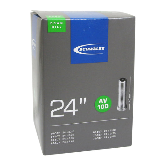 Chambre à air vélo 24 x 2.10-3.00 fat bike - descente Schwalbe valve standard tout alu (54-75-507) (av10d)
