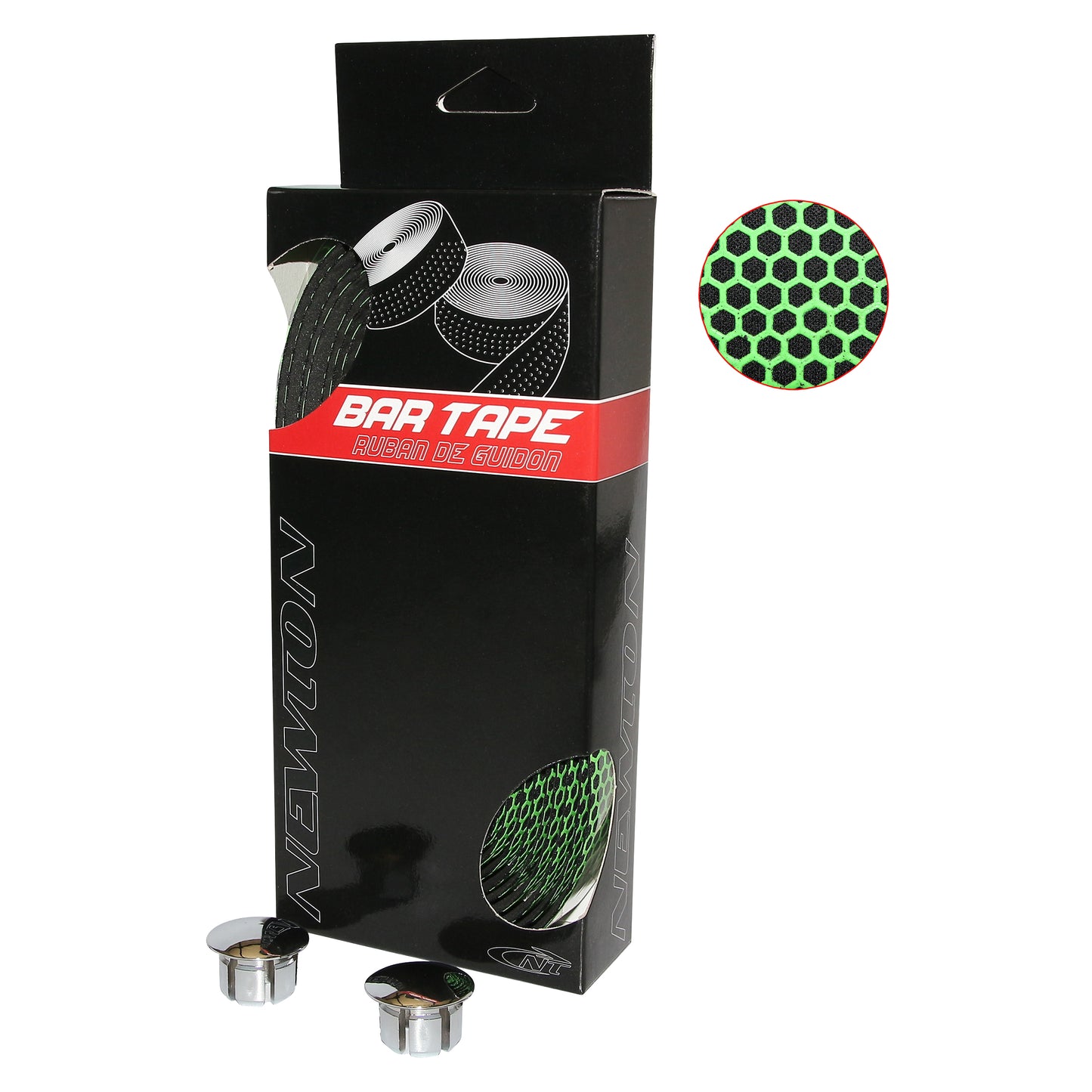 Newton Handlebar Tape Neon Green-Black Silicone