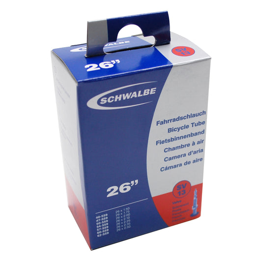 Chambre à air vélo 26 x 1.50-2.50 Schwalbe valve presta obus démontable tout alu (sv13)