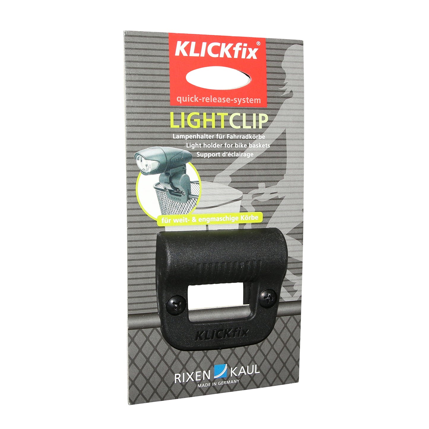 Lighting support for Klickfix basket