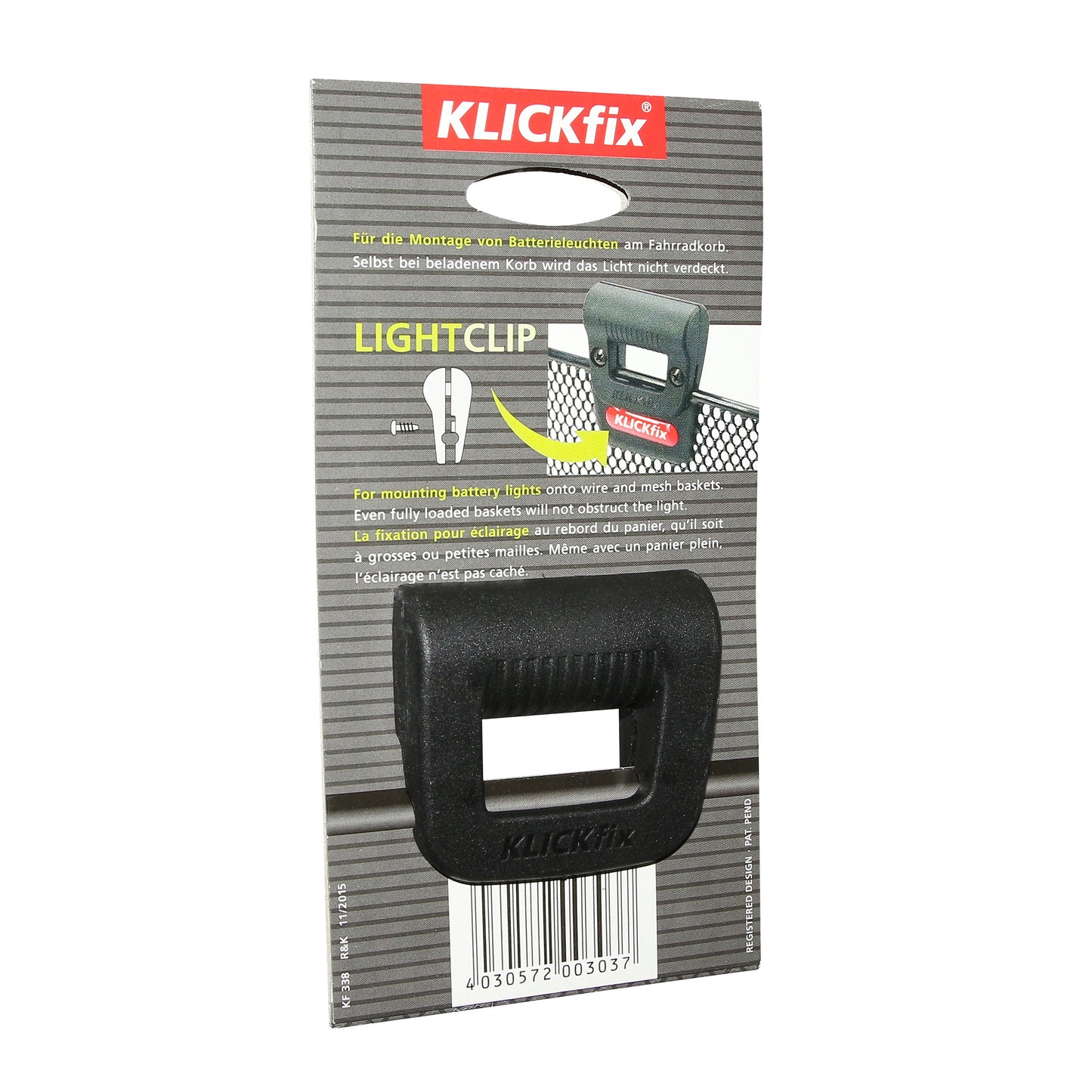 Lighting support for Klickfix basket