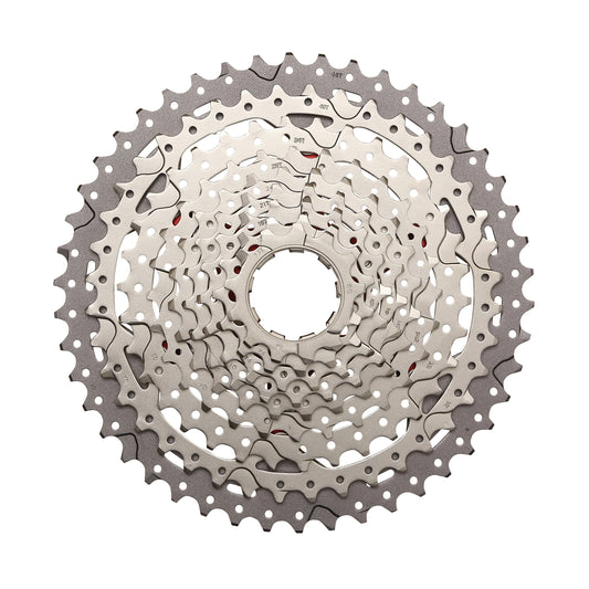 Cassette 10v. Sunrace mx3 11-46 VTT pour Shimano métallique argent (11-13-15-18-21-24-28-34-40-46)