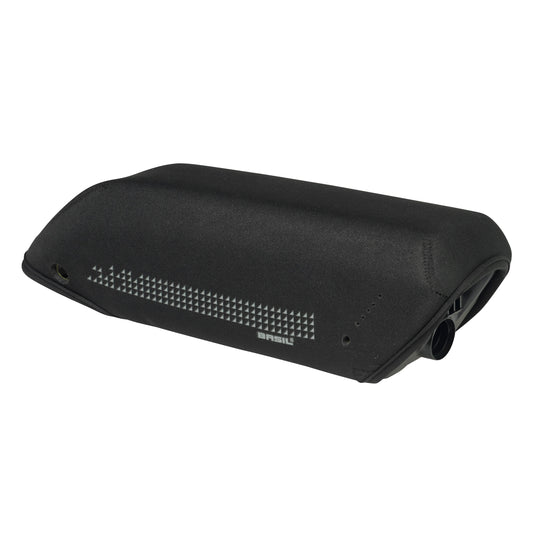Housse protection de batterie tube diagonal Basil miles néoprène noir waterproof compatible VAE-e-bike l24 x l7 x h8 cm