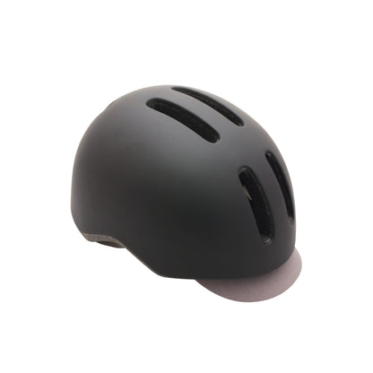 Polisport Commuter Adult City Bike Helmet In-Mold Matte Black with Grey Visor