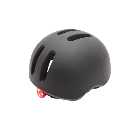 Polisport Commuter Adult City Bike Helmet In-Mold Matte Black with Grey Visor