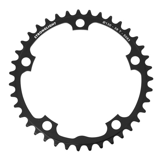 Plateau route Stronglight Dural 5 bras D130 39D int Shimano noir 8-9V