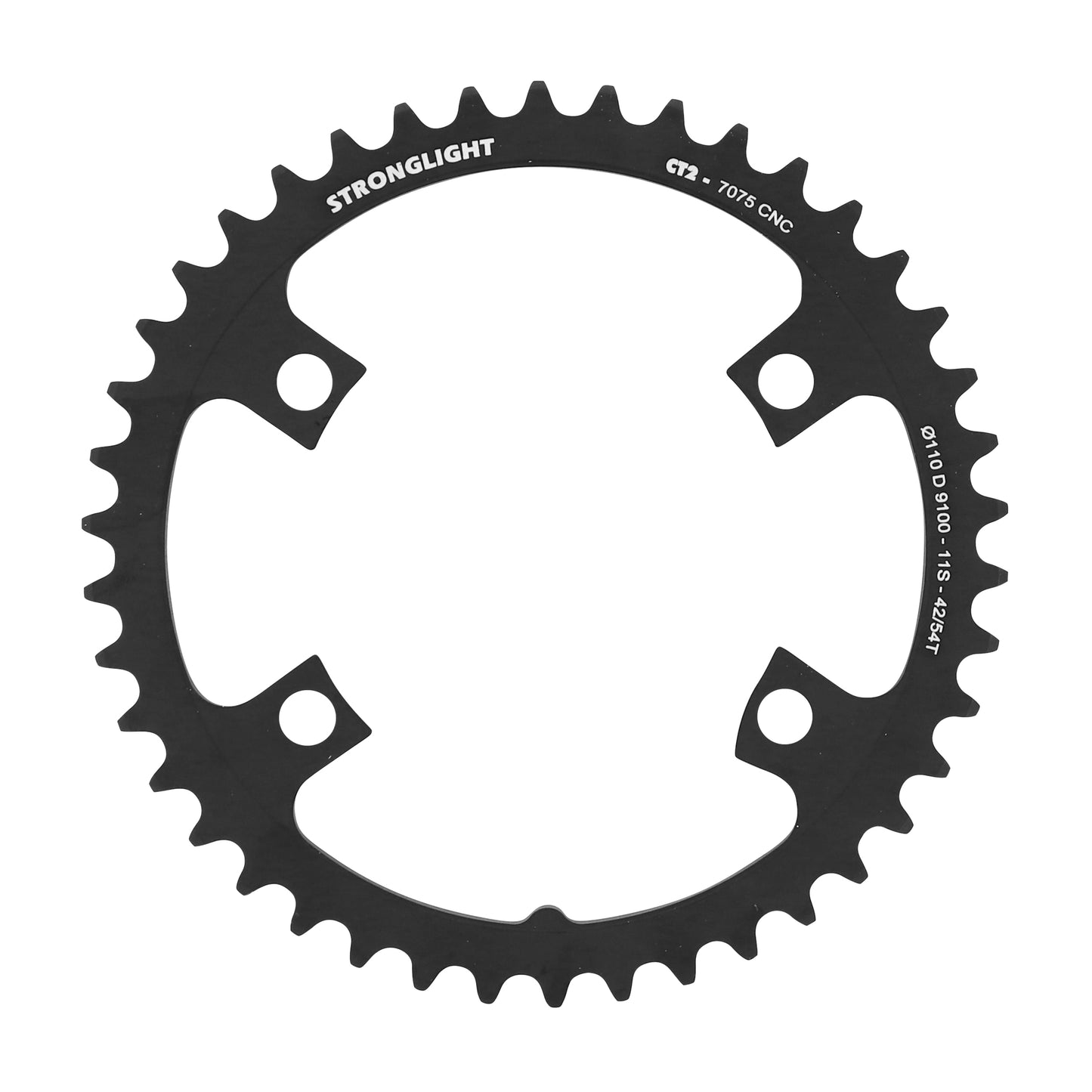Plateau route Stronglight CT2 4 bras D110 pour Dura-Ace 9100 42D int