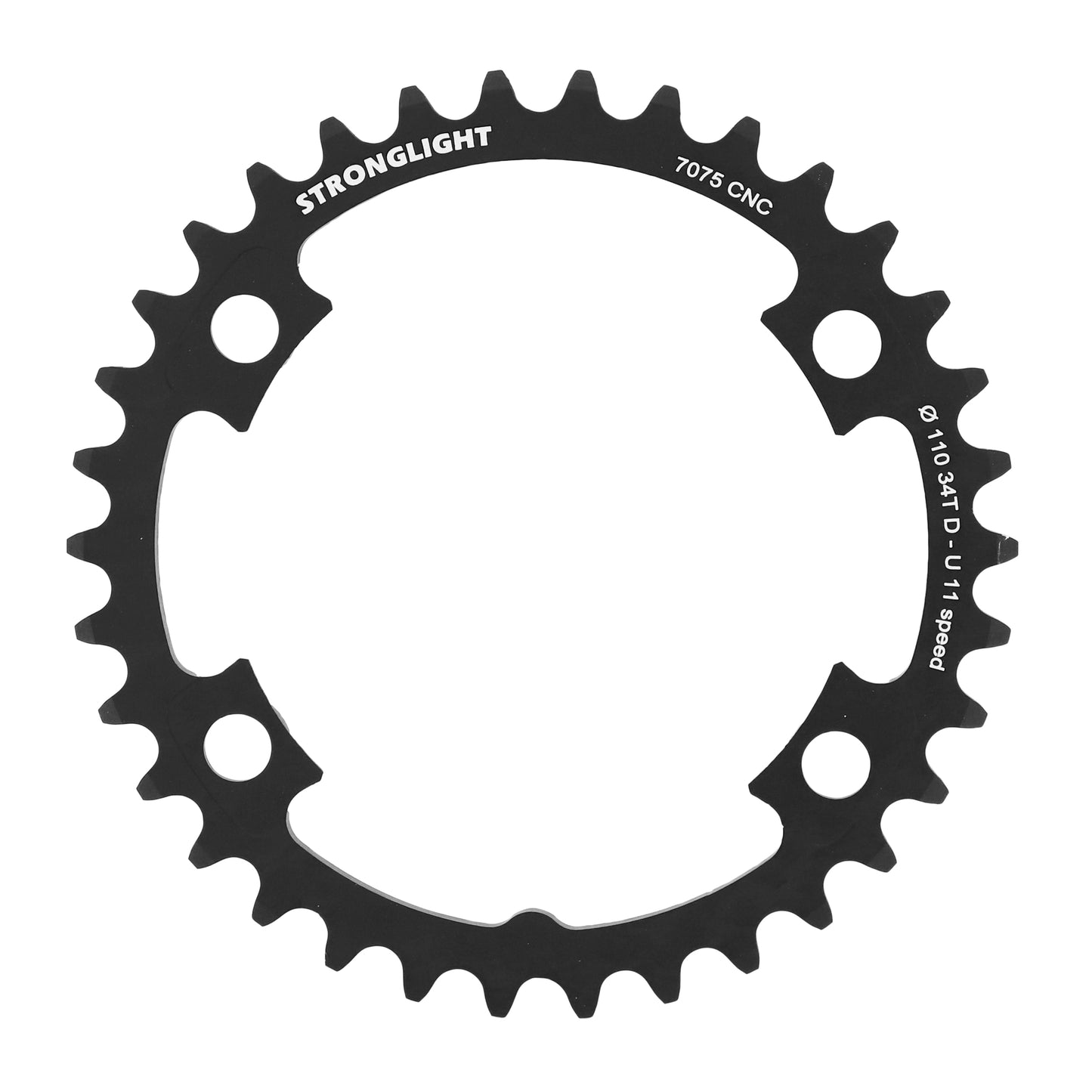 Plateau route Stronglight 4 bras D110 pour Ultegra 6800 34D int
