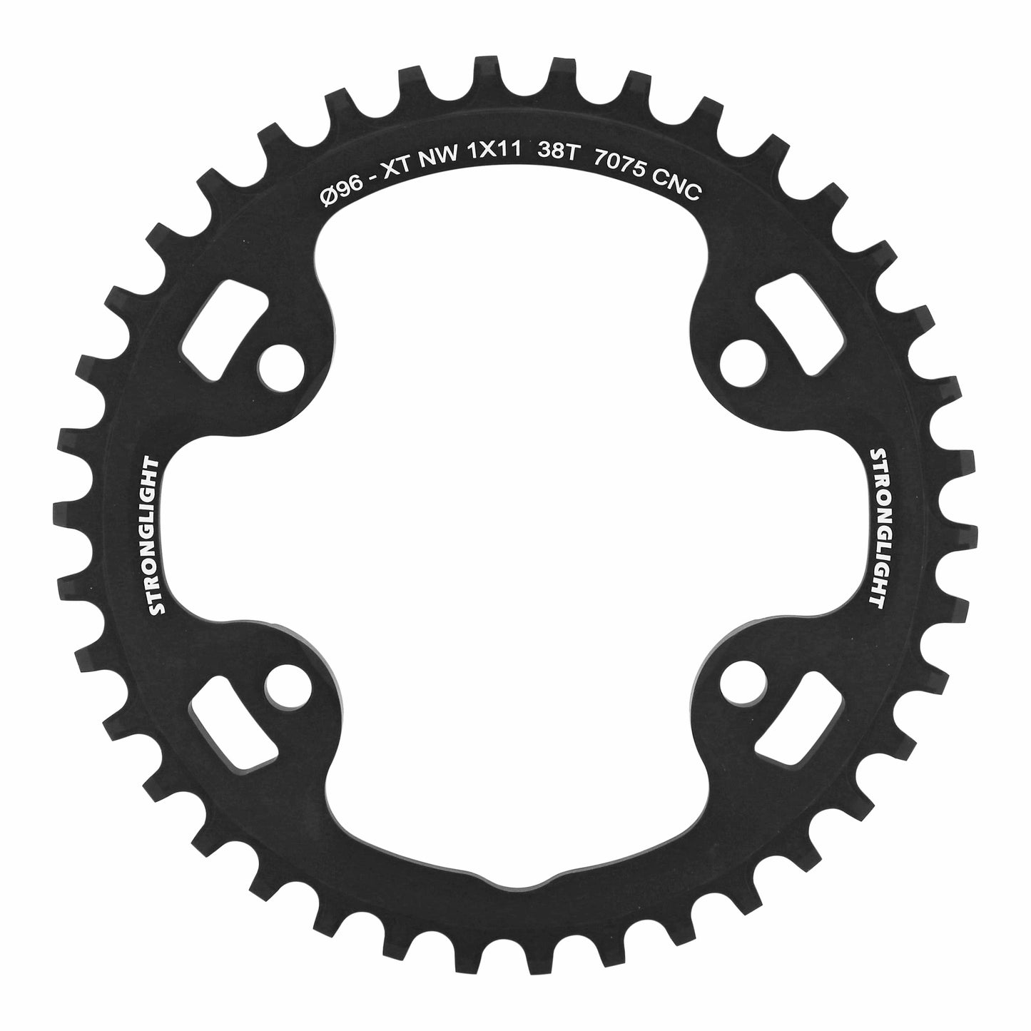 Plateau VTT 4 bras Stronglight D96 pour Shimano XT M8000 SLX mono 38D