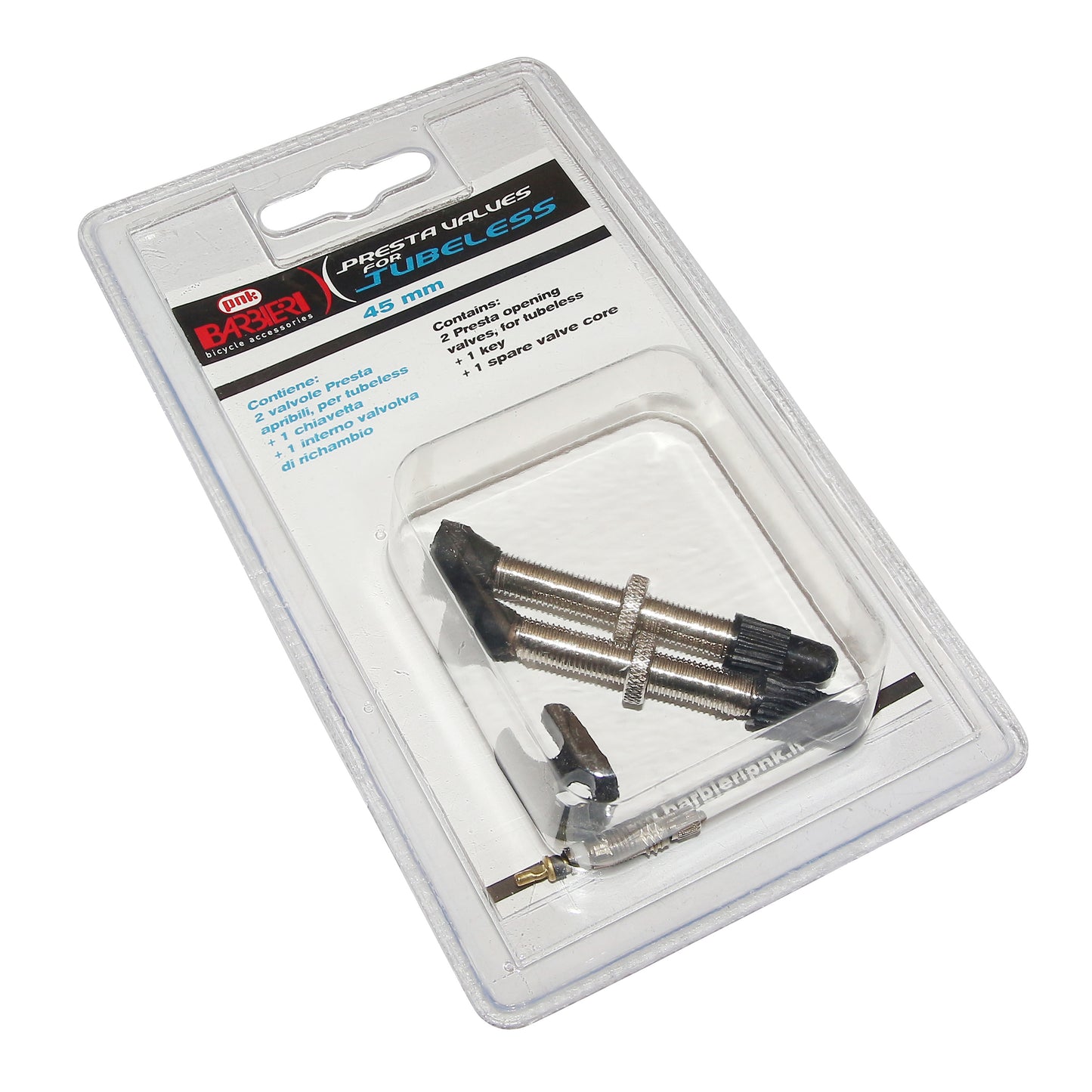 Valve tubeless Presta PCP titane 45 mm